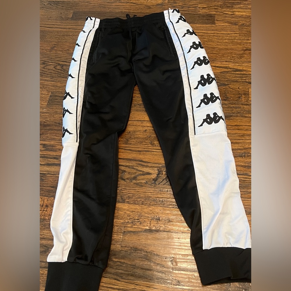 Women’s Kappa Black and White Joggers Size S